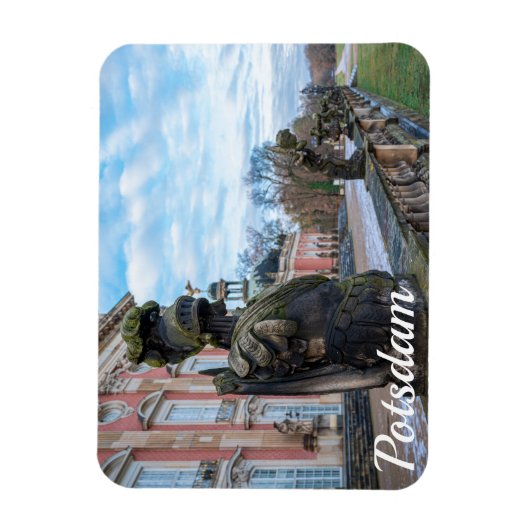 Stenen ridderbeelden bij paleis in Potsdam Magneet (Verticaal)