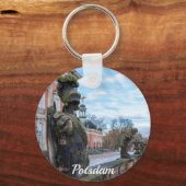 Stenen ridderbeelden bij paleis in Potsdam Sleutelhanger (Voorkant)