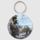 Stenen ridderbeelden bij paleis in Potsdam Sleutelhanger (Achterkant)