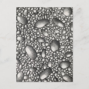 Stenen Rotsen Potlood Tekening Originele Kunst Briefkaart