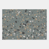 Stenen Terrazzo Patroon Inpakpapier Vel (Voorkant 3)