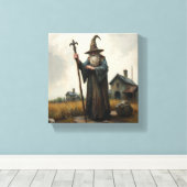 Stenen Tovenaar Canvas Afdruk (Insitu (Houten vloer))