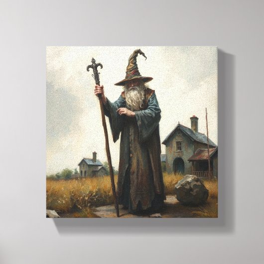 Stenen Tovenaar Canvas Afdruk (Voorkant)
