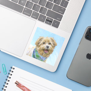 Stenen van klassieke terrier-schildering - Oorspro Sticker