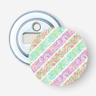 Stenen van kleurrijke pastelbloemen button flesopener