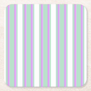 Stenen van mint en lila snoep vierkante kartonnen onderzetter