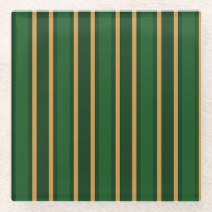 Stenen van snoep van Springbok, groen en goud Glazen Onderzetter