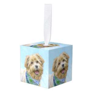 Stenen van traditionele terrierschildering - Oorsp Kubus Ornament