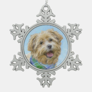 Stenen van traditionele terrierschildering - Oorsp Tin Sneeuwvlok Ornament