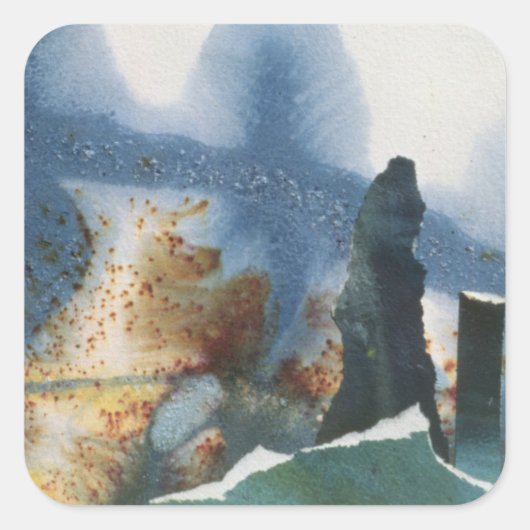 Stenen Vierkante Sticker (Voorkant)