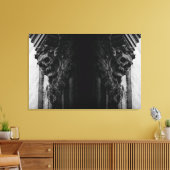 Stenen vleugels schedel canvas afdruk (Insitu (Woonkamer))