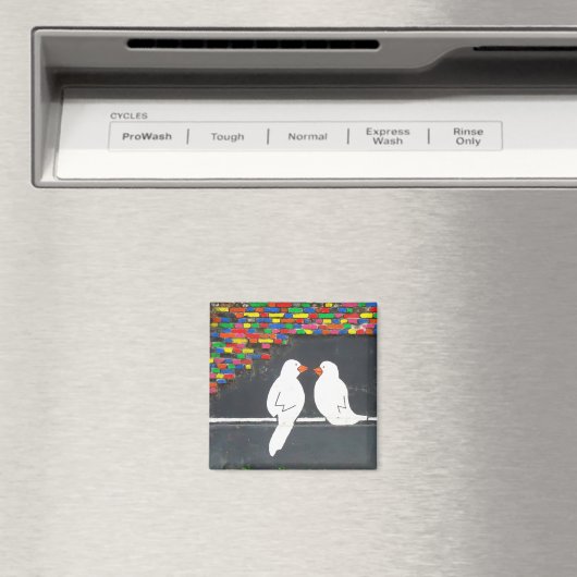 stenen vogelmuur : graffiti - muur magneet (Insitu (Vaatwasser))