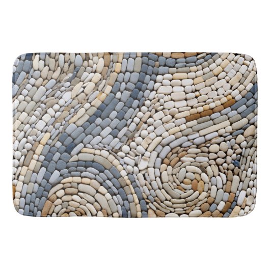 Stenen wand met spiraalvormige Design gemaakt van  Badmat (Voorkant)