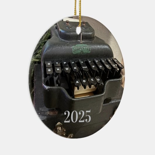 Steno Machine Ornament (Rechts)