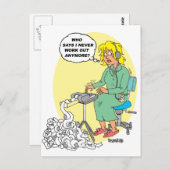 Stenografe Cartoon Briefkaart (Voorkant / Achterkant)