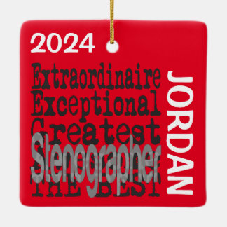 Stenographer Extraordinaire CUSTOM Keramisch Ornament