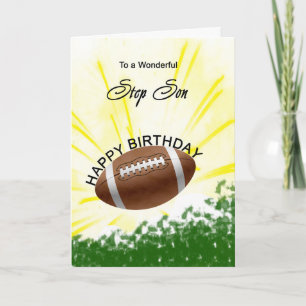 Steo Son Football Birthday Card Kaart