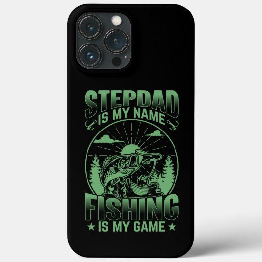 Step Dad is mijn naam Vist mijn spel Grappig Vist Case-Mate iPhone Case (Achterkant)