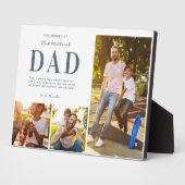 Step Dad Photo Collage Keepsake Gift Fotoplaat (Zijkant)