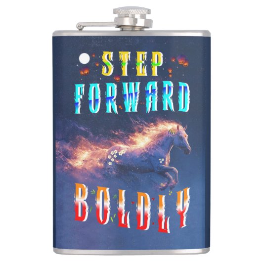 Step Forward Boldly Heupfles (Voorkant)