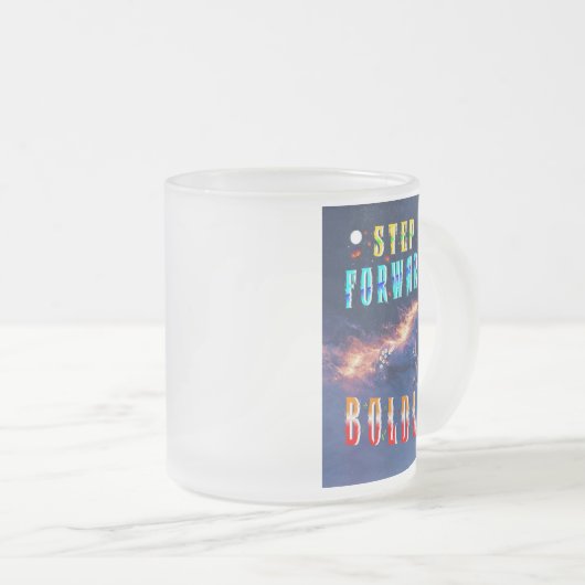 Step Forward Boldly Matglas Koffiemok (Voorkant rechts)