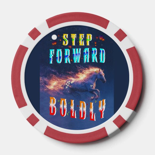 Step Forward Boldly Poker Chips (Achterkant)