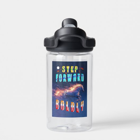 Step Forward Boldly Waterfles (Achterkant)