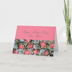 Step Ma Happy Moederdag roos card Kaart