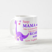Step Mamasaurus Fête des Mères Café Mug (Devant gauche)