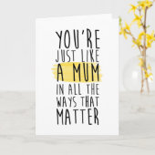 Step Mum moederdag-kaart Kaart (Gele Bloem)