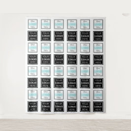  Step & Repeat Business Backdrop Two Logo Banner Wandkleed