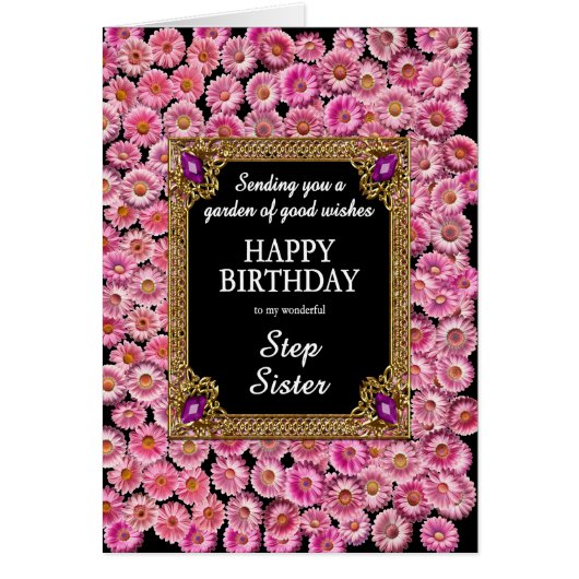 Step Soeur Anniversaire Rose Daisées (Devant)