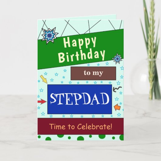 Stepdad Birthday Kaart (Voorkant)
