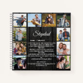 Stepdad Definition met Custom 10 Photo & Names Notitieboek (Voorkant)