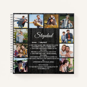 Stepdad Definition met Custom 10 Photo & Names Notitieboek
