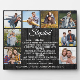 Stepdad Definition met Custom 8 Photo & Names Fotoplaat
