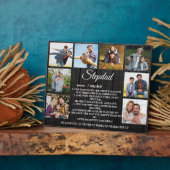 Stepdad Definition met Custom 8 Photo & Names Fotoplaat (Zijkant)