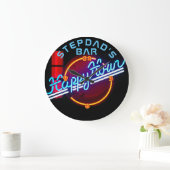 STEPDAD Mancave Bar Den Clock Neon - Grote Klok (Huis)
