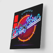STEPDAD Mancave Bar Den Clock Neon Vierkante Klok (Hoek)