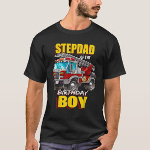Stepdad of Birthday Boy Matching Family Brandweerm T-shirt