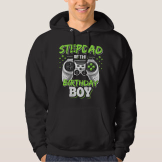 Stepdad of Birthday Boy Matching Video Game Birthd Hoodie