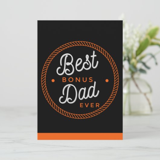 Stepdad Typografie Bedankkaart (Staand voorkant)