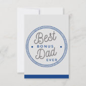 Stepfather Fathers day Cards, Grey Best Bonus Pap Kaart (Voorkant)