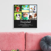 Stepfather Stepdad Definition 6 Photo Fun Black Canvas Afdruk (Insitu (Woonkamer))