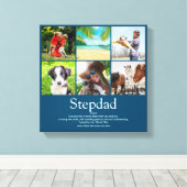 Stepfather, Stepdad Definition 6 Photo Fun Blue Canvas Afdruk (Insitu (Houten vloer))