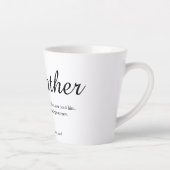 Stepfather, Stepdad Definition Chic Script Fun Latte Mok (Rechts)