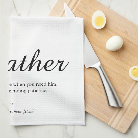 Stepfather, Stepdad Definition Elegant Script Theedoek (Quarter Fold)