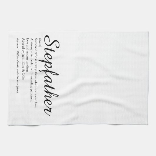 Stepfather, Stepdad Definition Elegant Script Theedoek (Horizontaal)