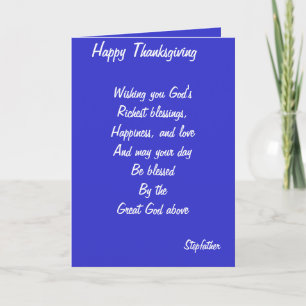 Stepfather-Thanksgivingen Feestdagen Kaart