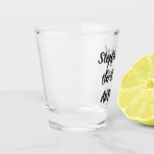 Stepfather van de Groom Black Custom Name Wedding Shot Glas (Links)